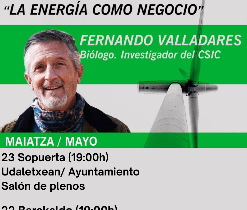 Charla de Fernando Valladares en Sopuerta para hablar del negocio de la energía